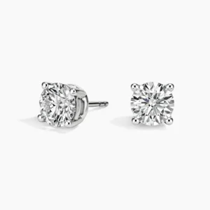 Perfect 4-Prong Certified Lab Diamond Stud Earrings (2 ct. tw.) in 18K White Gold