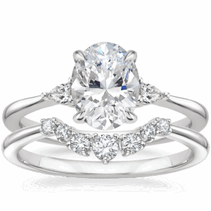 Aria Contoured Diamond Bridal Set - Image 1