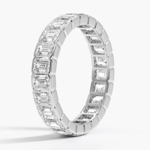 Emerald Cut Eternity Semi-Bezel Lab Diamond Ring (3 ct. tw.) - Image 2