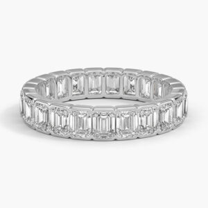 Emerald Cut Eternity Semi-Bezel Lab Diamond Ring (3 ct. tw.) - Image 1