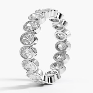 Bezel Oval Eternity Lab Diamond Ring - Image 2