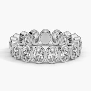 Bezel Oval Eternity Lab Diamond Ring - Image 1