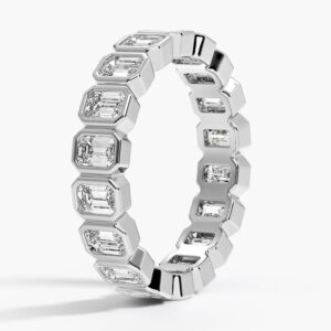 Bezel Emerald Cut Eternity Lab Diamond Ring (2 1/2 ct. tw.) - Image 2