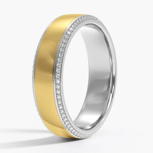Avalon Mixed Metal Eternity Diamond 6mm Wedding Ring - Image 2