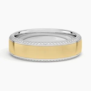 Avalon Mixed Metal Eternity Diamond 6mm Wedding Ring - Image 1