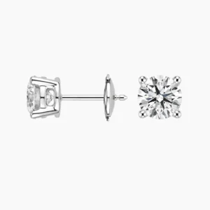Perfect 4-Prong Certified Lab Diamond Stud Earrings (2 ct. tw.) in 18K White Gold - Image 2